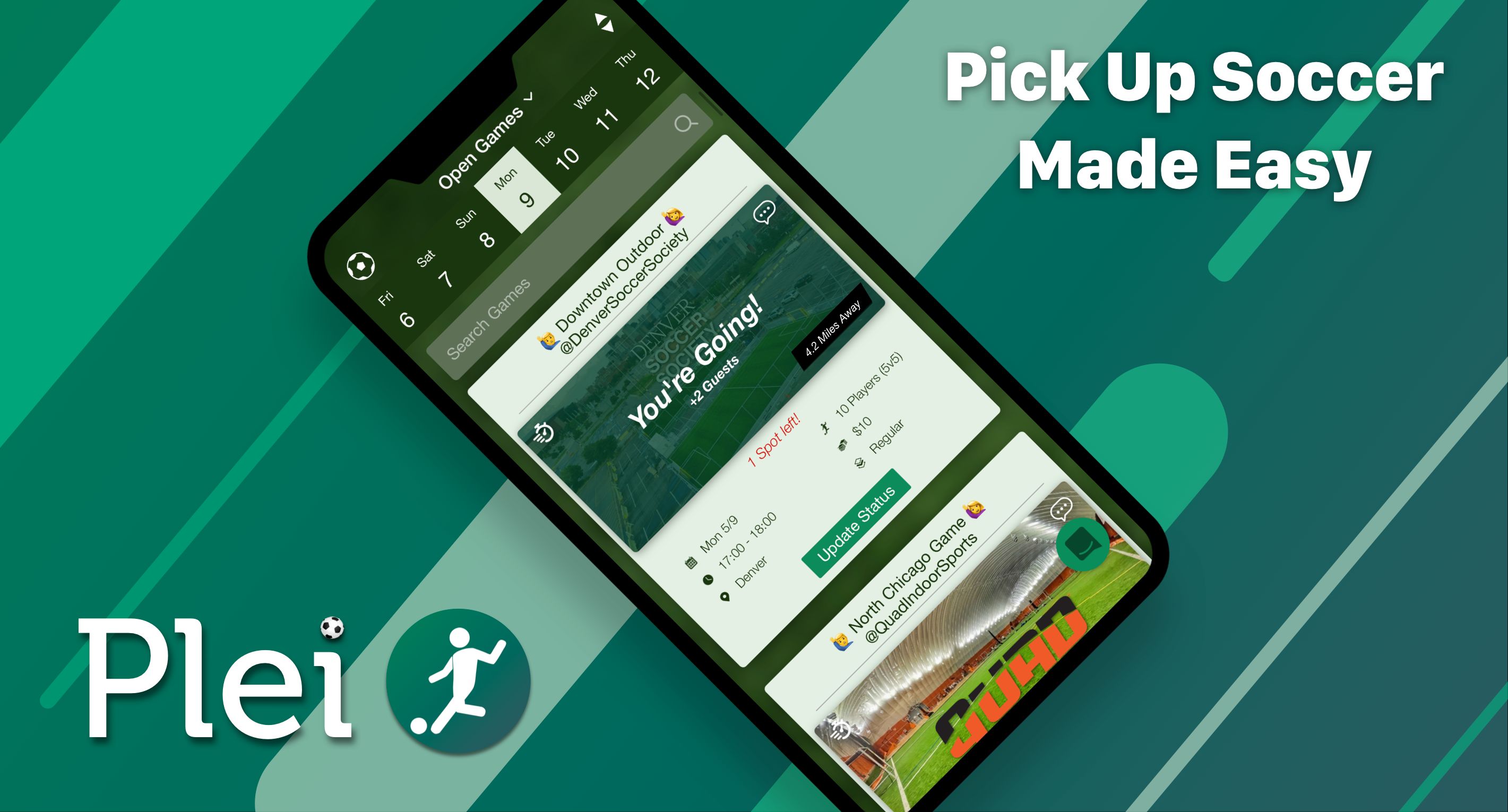 ⚽️ Plei Play Pick Up Soccer App